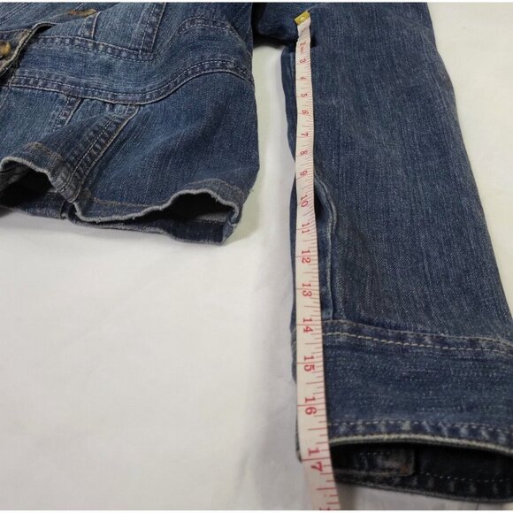 Liz Claiborne Jean Jacket Blue Collared  Denim Women's Medium Button - Picture 12 of 16